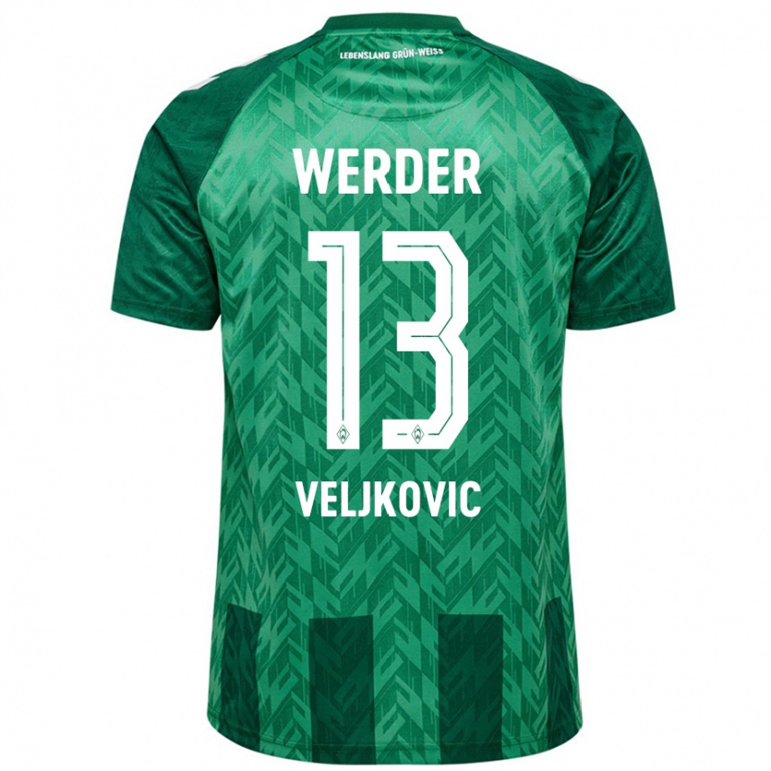 Niño Fútbol Camiseta Milos Veljkovic #13 Verde 1ª Equipación 2024/25 Argentina