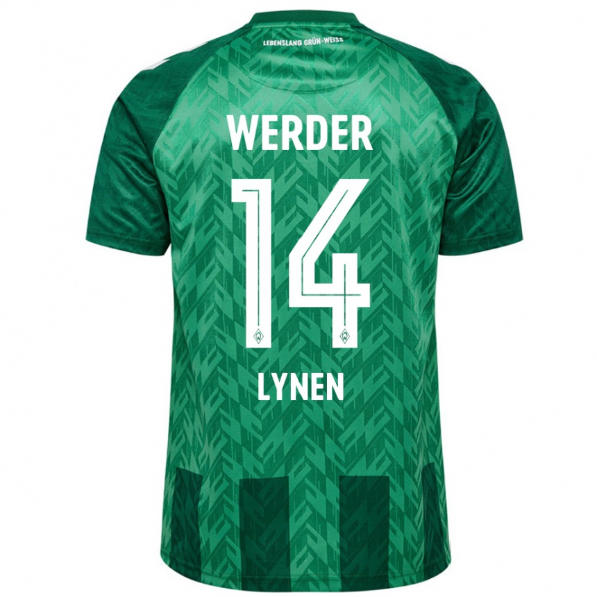 Niño Fútbol Camiseta Senne Lynen #14 Verde 1ª Equipación 2024/25 Argentina