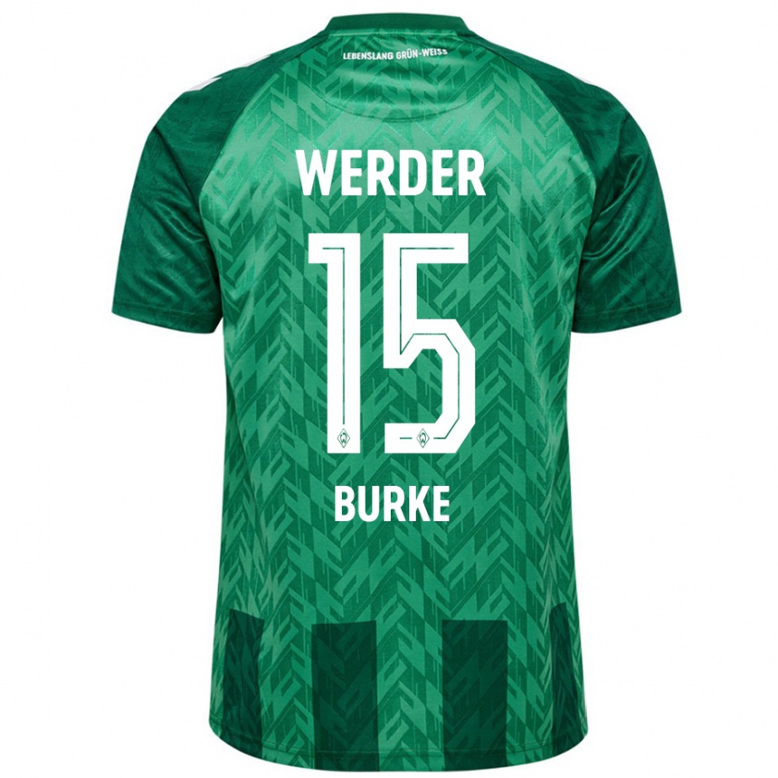 Niño Fútbol Camiseta Oliver Burke #15 Verde 1ª Equipación 2024/25 Argentina