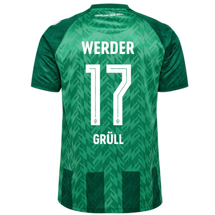 Niño Fútbol Camiseta Marco Grüll #17 Verde 1ª Equipación 2024/25 Argentina