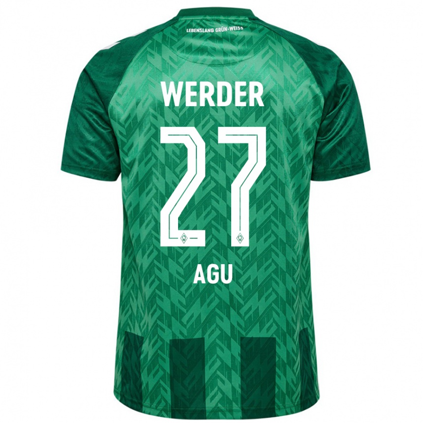 Niño Fútbol Camiseta Felix Agu #27 Verde 1ª Equipación 2024/25 Argentina