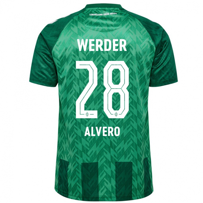 Niño Fútbol Camiseta Skelly Alvero #28 Verde 1ª Equipación 2024/25 Argentina