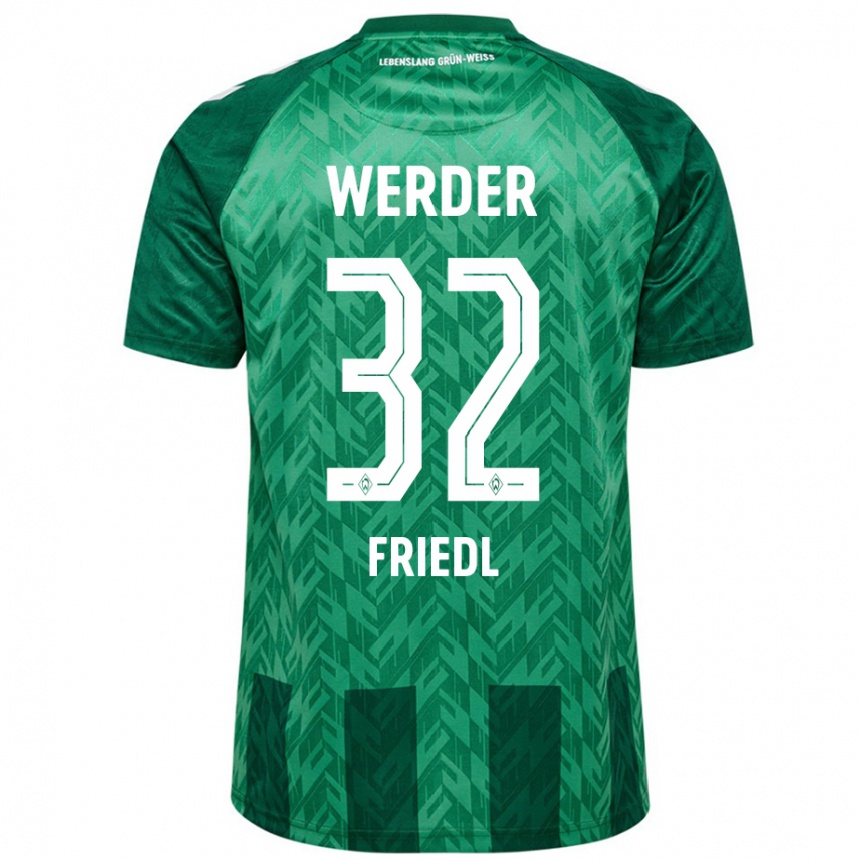 Niño Fútbol Camiseta Marco Friedl #32 Verde 1ª Equipación 2024/25 Argentina