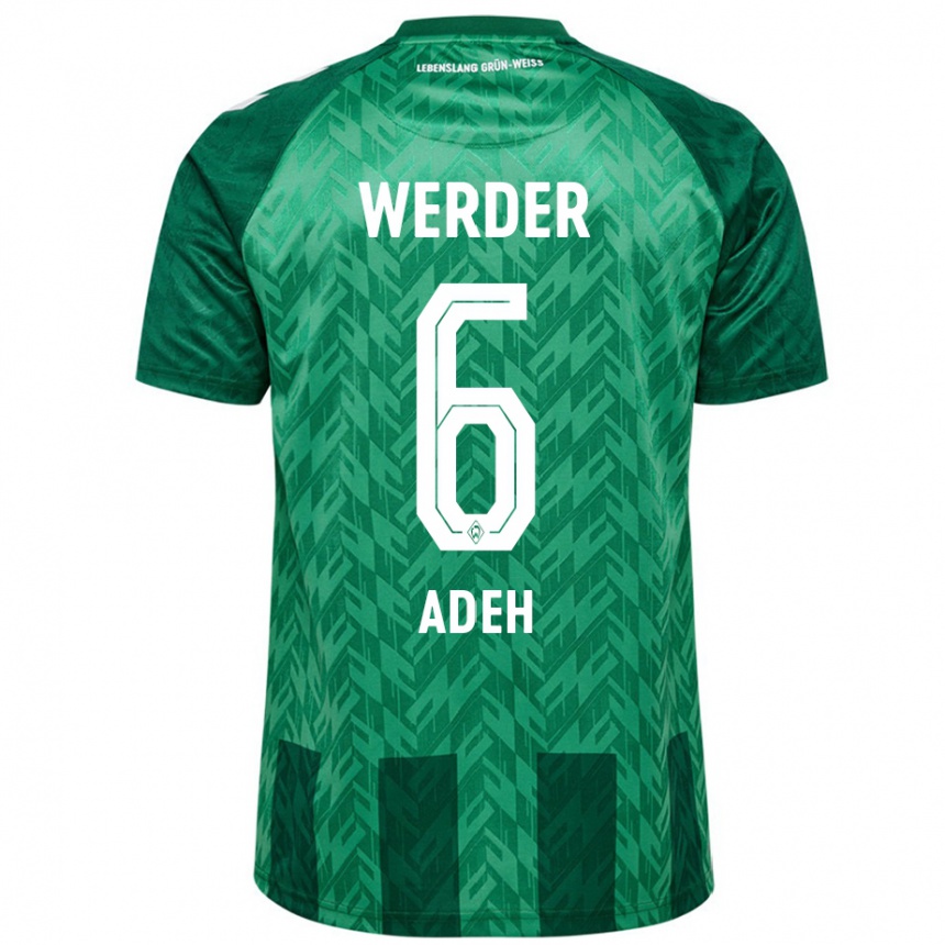 Niño Fútbol Camiseta Wesley Adeh #6 Verde 1ª Equipación 2024/25 Argentina