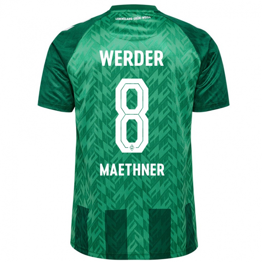 Niño Fútbol Camiseta Finn Maethner #8 Verde 1ª Equipación 2024/25 Argentina