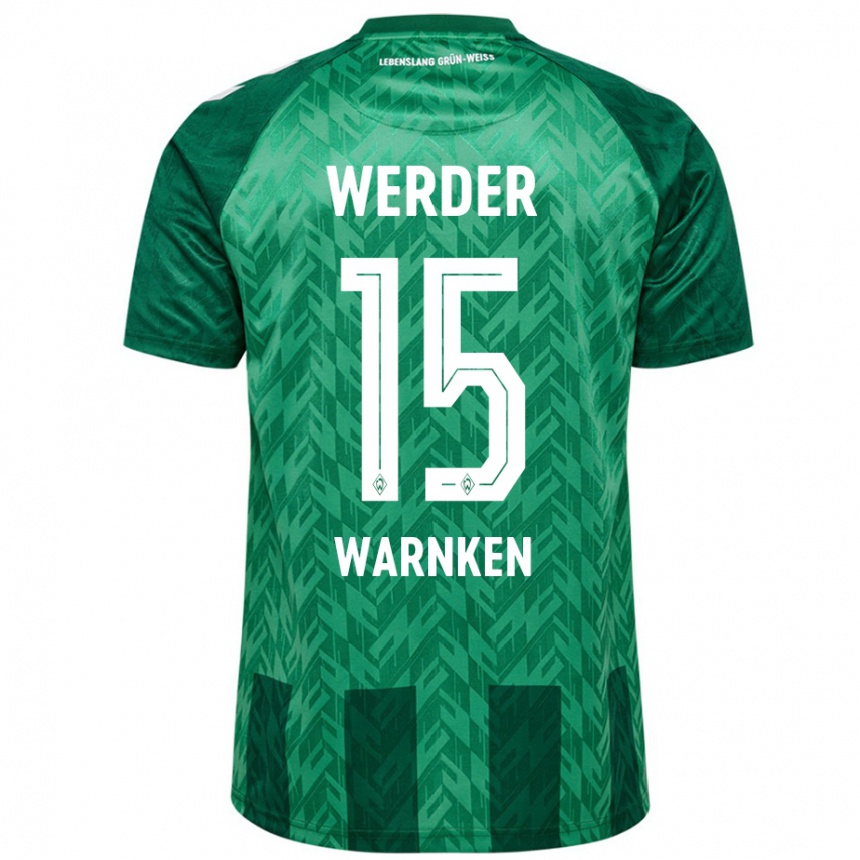 Niño Fútbol Camiseta Jannes Warnken #15 Verde 1ª Equipación 2024/25 Argentina