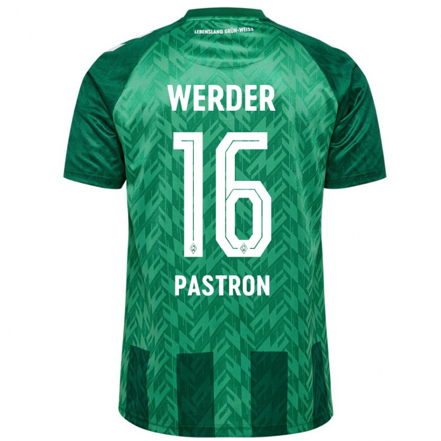 Niño Fútbol Camiseta Alvin Pastron #16 Verde 1ª Equipación 2024/25 Argentina