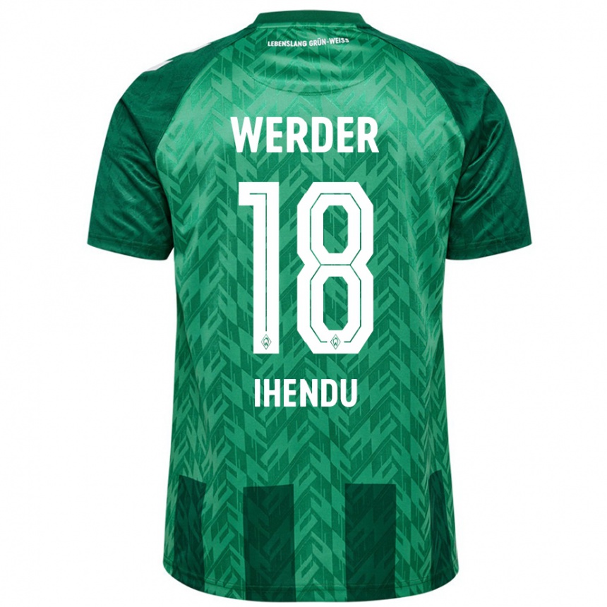 Niño Fútbol Camiseta Daniel Ihendu #18 Verde 1ª Equipación 2024/25 Argentina