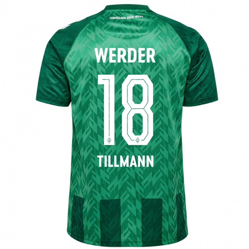 Niño Fútbol Camiseta Felix Tillmann #18 Verde 1ª Equipación 2024/25 Argentina