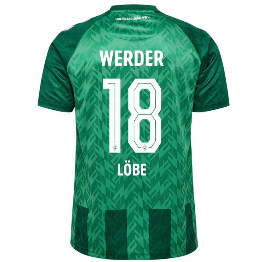 Niño Fútbol Camiseta Jasper Löbe #18 Verde 1ª Equipación 2024/25 Argentina