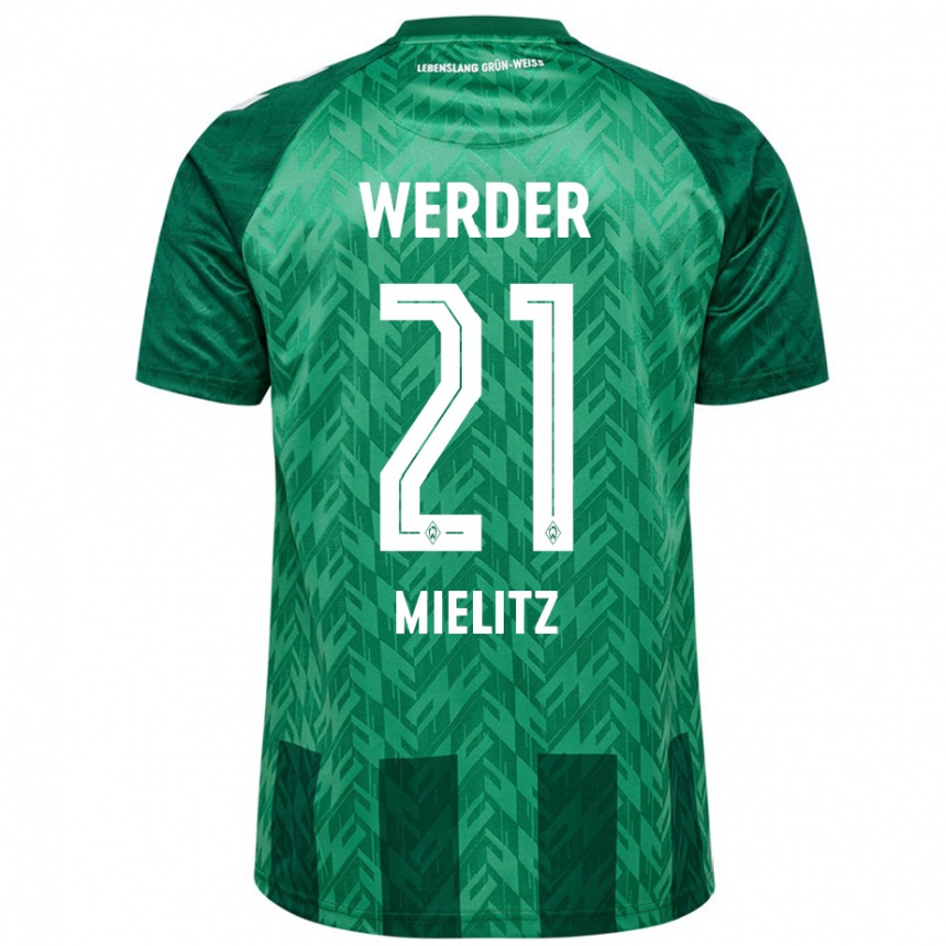 Niño Fútbol Camiseta Sebastian Mielitz #21 Verde 1ª Equipación 2024/25 Argentina