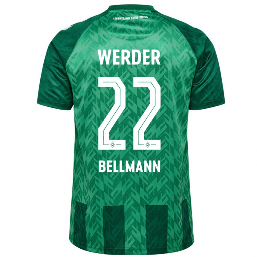 Niño Fútbol Camiseta Paul Bellmann #22 Verde 1ª Equipación 2024/25 Argentina