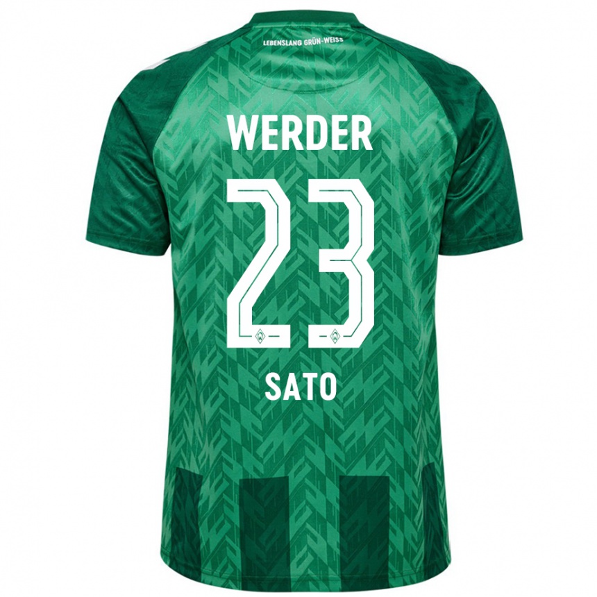 Niño Fútbol Camiseta Kein Sato #23 Verde 1ª Equipación 2024/25 Argentina