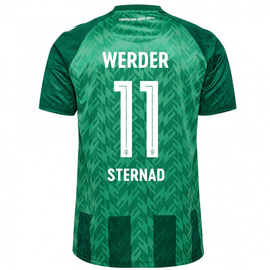 Niño Fútbol Camiseta Maja Sternad #11 Verde 1ª Equipación 2024/25 Argentina