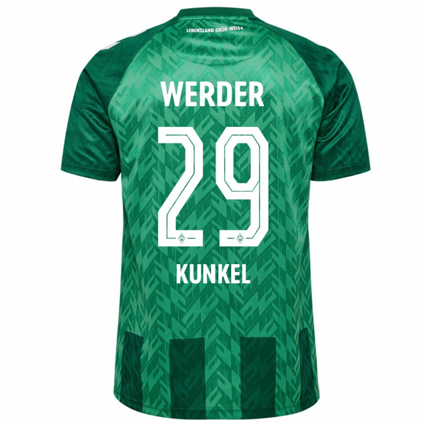 Niño Fútbol Camiseta Melina Kunkel #29 Verde 1ª Equipación 2024/25 Argentina