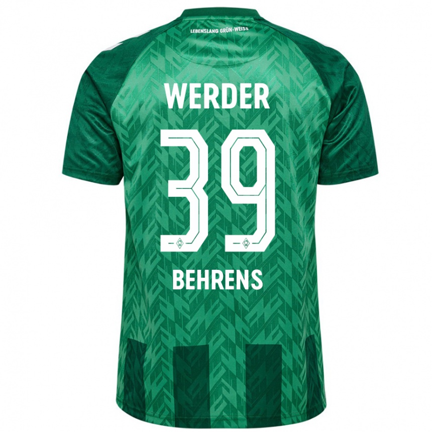 Niño Fútbol Camiseta Jette Behrens #39 Verde 1ª Equipación 2024/25 Argentina