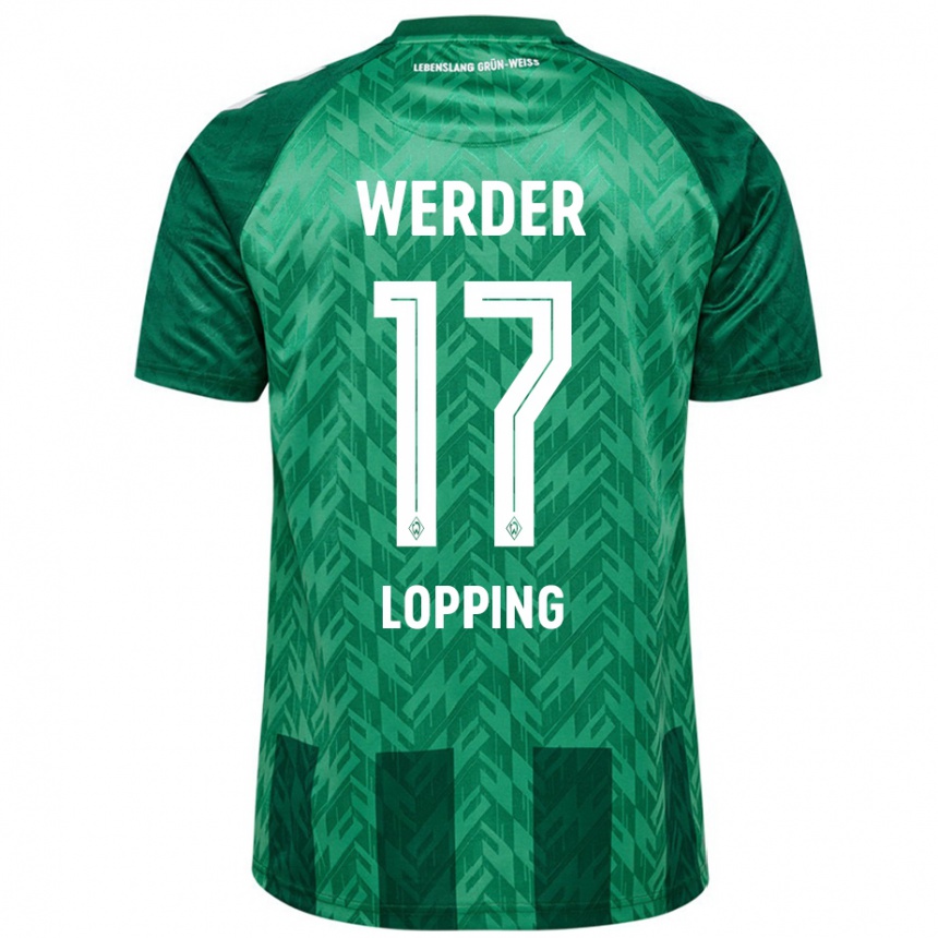 Niño Fútbol Camiseta Jakob Löpping #17 Verde 1ª Equipación 2024/25 Argentina