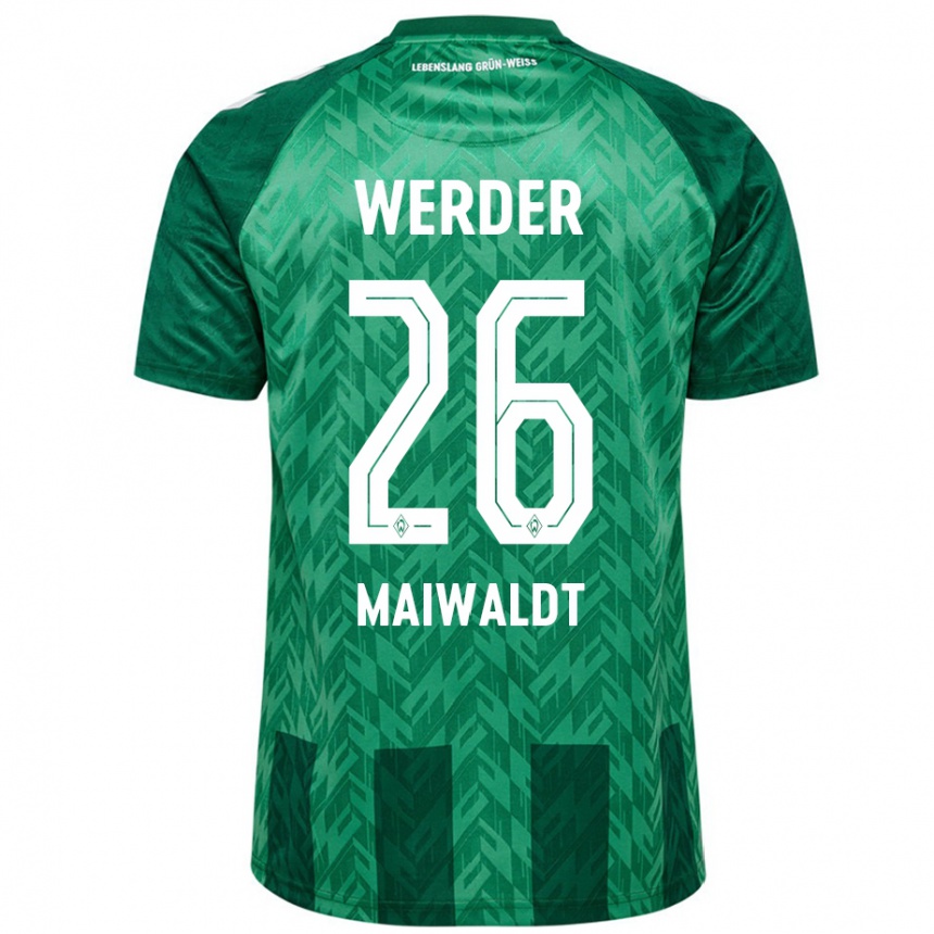 Niño Fútbol Camiseta Julius Maiwaldt #26 Verde 1ª Equipación 2024/25 Argentina