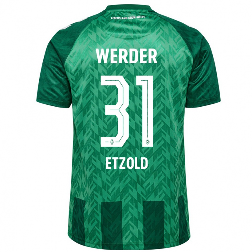 Niño Fútbol Camiseta Hannah Etzold #31 Verde 1ª Equipación 2024/25 Argentina