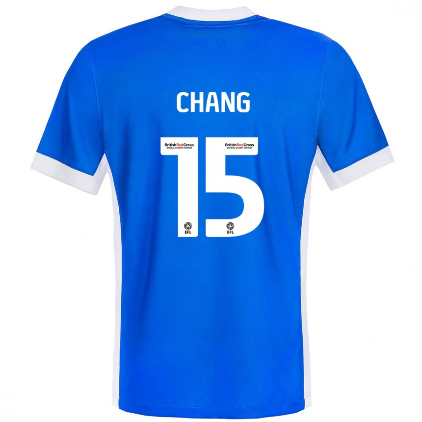 Niño Fútbol Camiseta Alfie Chang #15 Azul Blanco 1ª Equipación 2024/25 Argentina