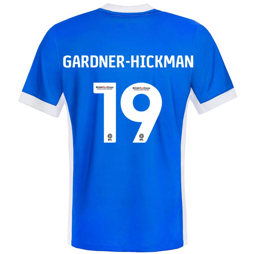 Niño Fútbol Camiseta Taylor Gardner-Hickman #19 Azul Blanco 1ª Equipación 2024/25 Argentina