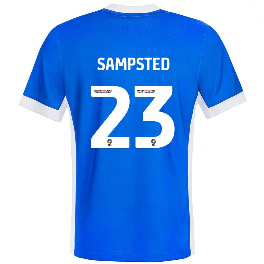 Niño Fútbol Camiseta Alfons Sampsted #23 Azul Blanco 1ª Equipación 2024/25 Argentina