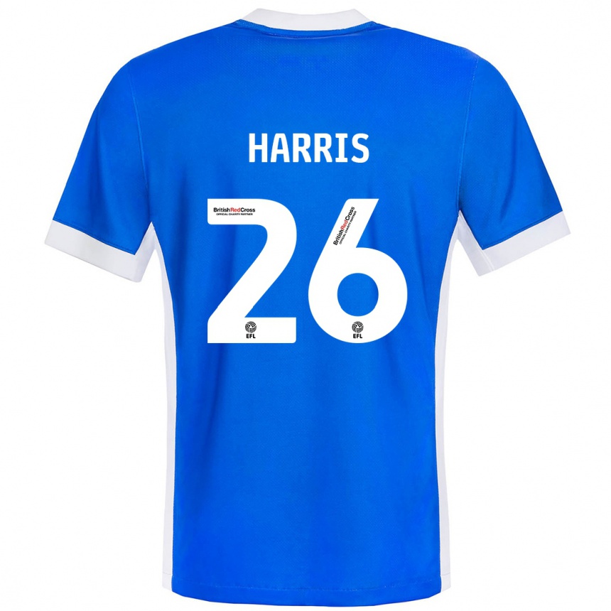 Niño Fútbol Camiseta Luke Harris #26 Azul Blanco 1ª Equipación 2024/25 Argentina