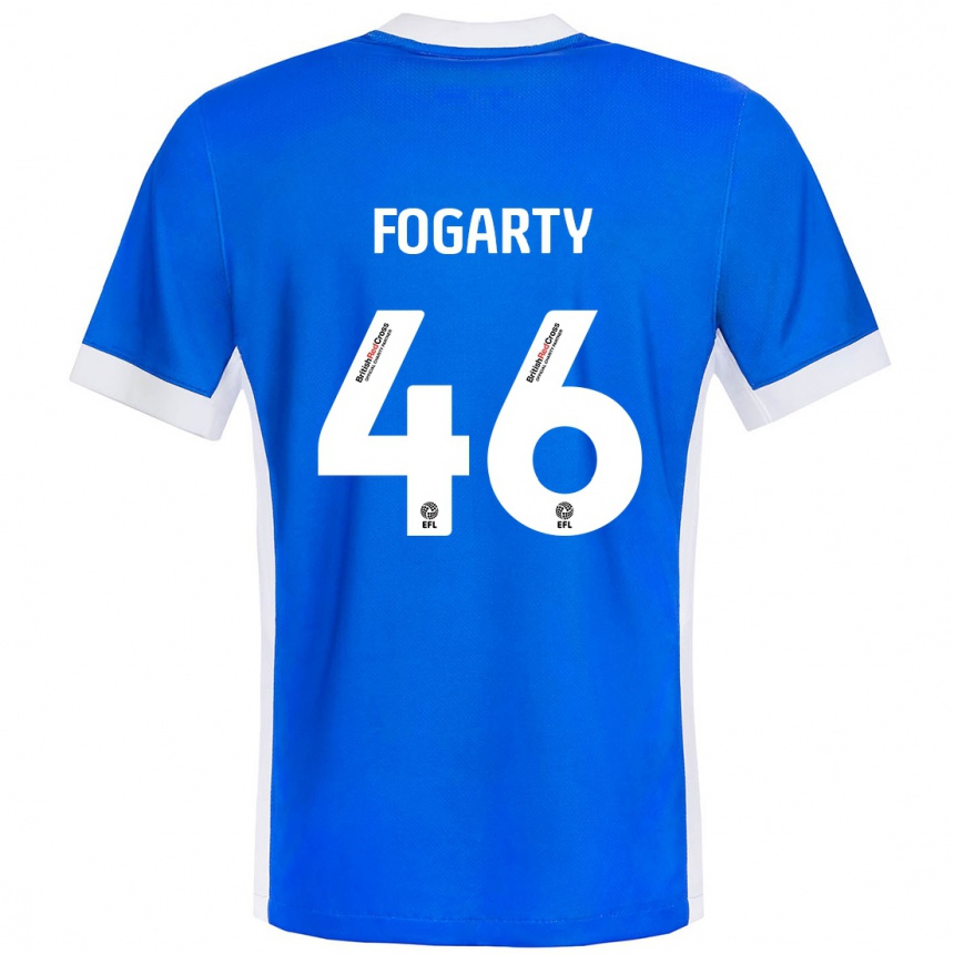 Niño Fútbol Camiseta Tom Fogarty #46 Azul Blanco 1ª Equipación 2024/25 Argentina