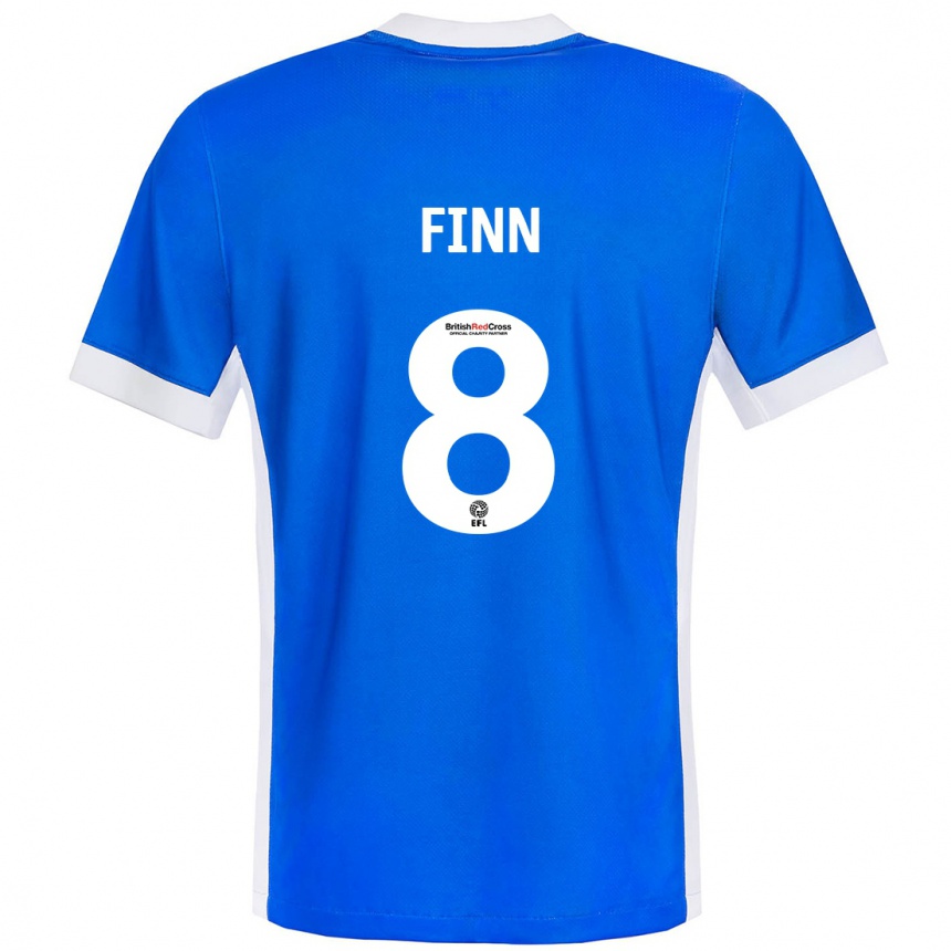 Niño Fútbol Camiseta Jamie Finn #8 Azul Blanco 1ª Equipación 2024/25 Argentina