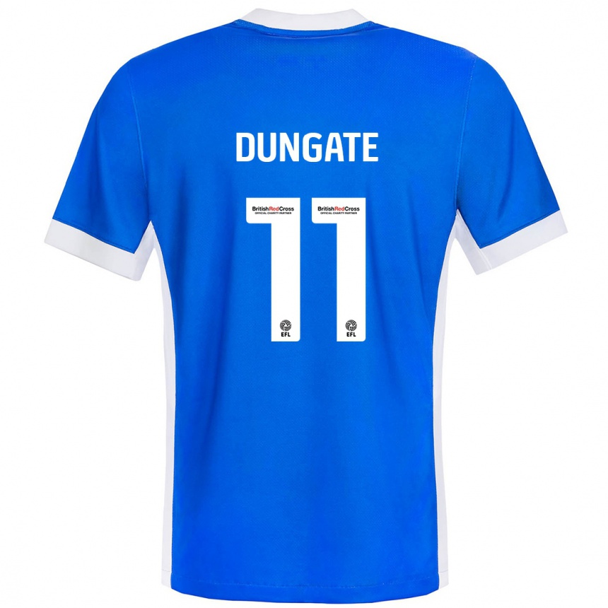 Niño Fútbol Camiseta Katie Dungate #11 Azul Blanco 1ª Equipación 2024/25 Argentina