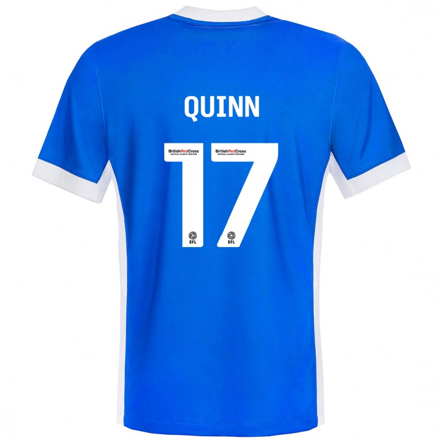 Niño Fútbol Camiseta Lucy Quinn #17 Azul Blanco 1ª Equipación 2024/25 Argentina