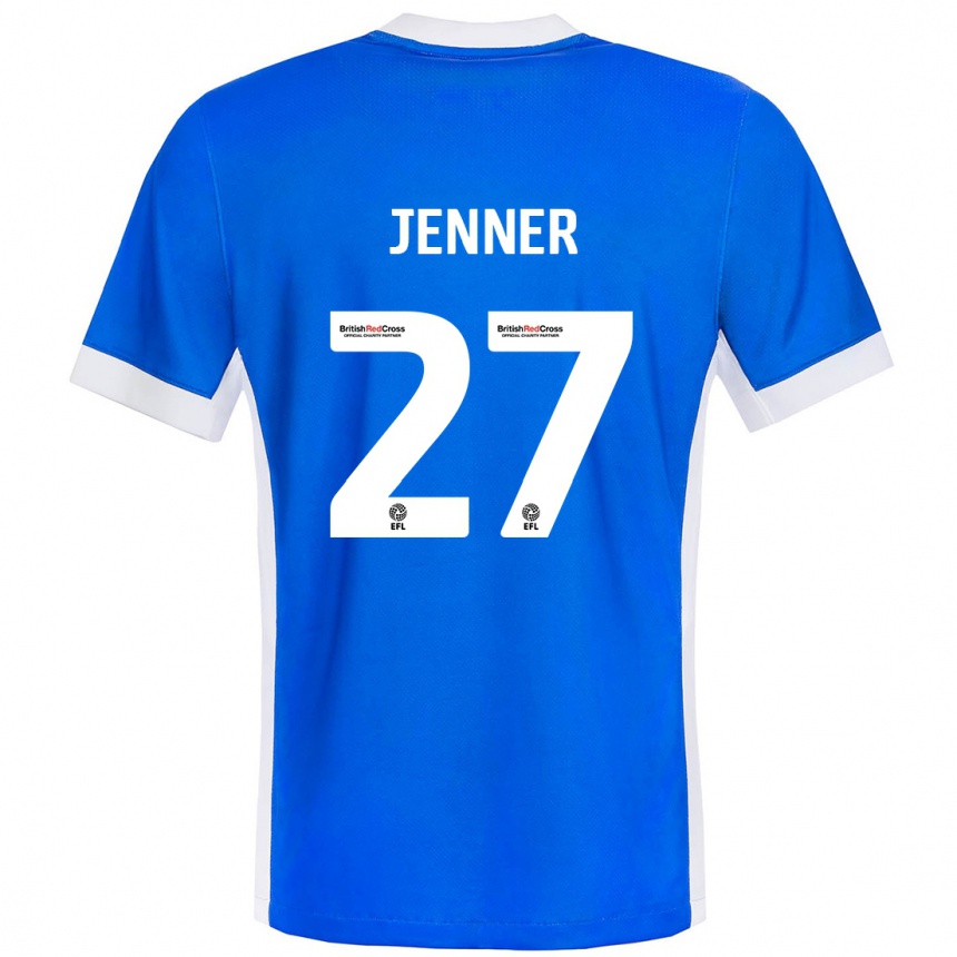 Niño Fútbol Camiseta Abbi Jenner #27 Azul Blanco 1ª Equipación 2024/25 Argentina