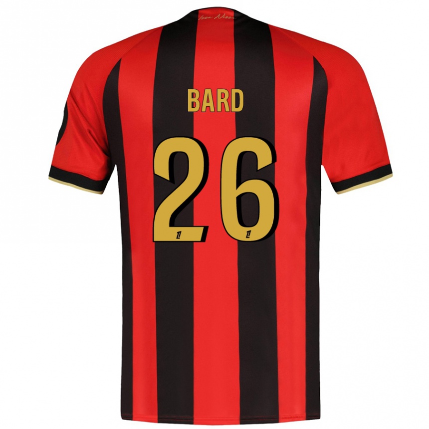 Niño Fútbol Camiseta Melvin Bard #26 Rojo Negro 1ª Equipación 2024/25 Argentina