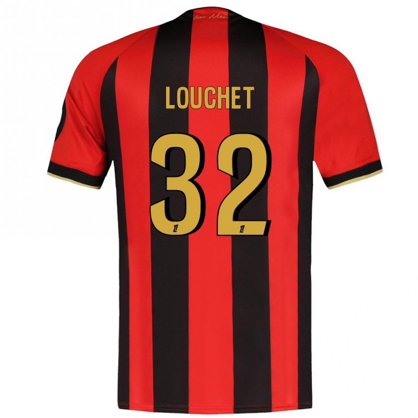 Niño Fútbol Camiseta Tom Louchet #32 Rojo Negro 1ª Equipación 2024/25 Argentina