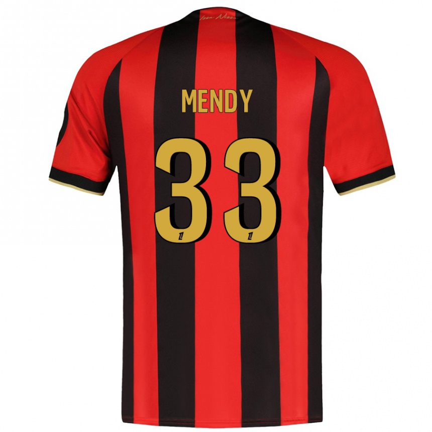 Niño Fútbol Camiseta Antoine Mendy #33 Rojo Negro 1ª Equipación 2024/25 Argentina