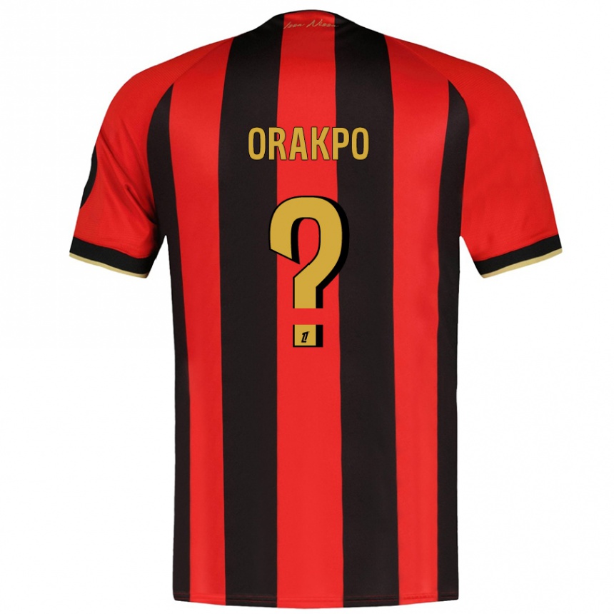 Niño Fútbol Camiseta Victor Orakpo #0 Rojo Negro 1ª Equipación 2024/25 Argentina