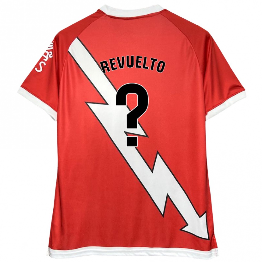 Niño Fútbol Camiseta Víctor Revuelto #0 Blanco Rojo 1ª Equipación 2024/25 Argentina