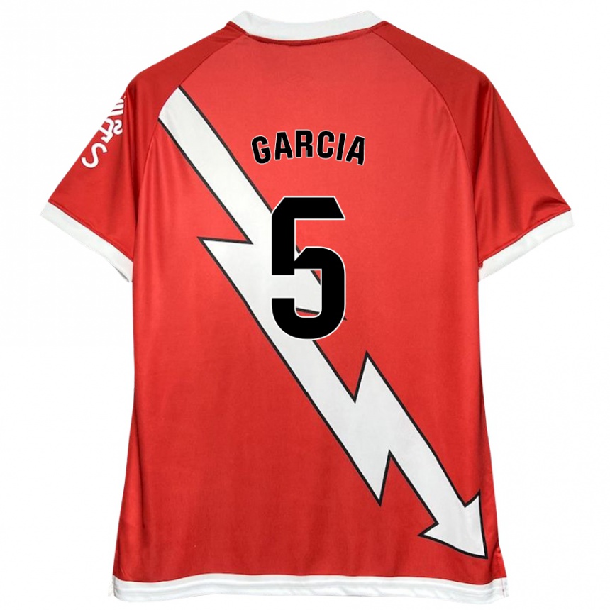 Niño Fútbol Camiseta Miguel García #5 Blanco Rojo 1ª Equipación 2024/25 Argentina