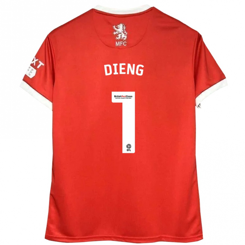 Niño Fútbol Camiseta Seny Dieng #1 Rojo Blanco 1ª Equipación 2024/25 Argentina