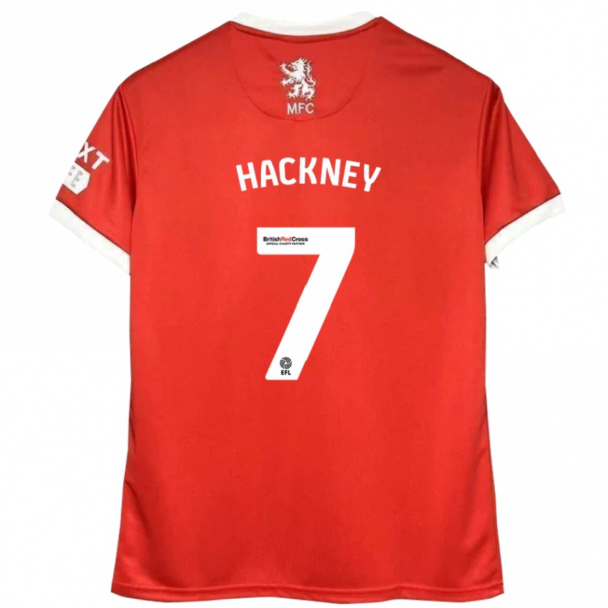 Niño Fútbol Camiseta Hayden Hackney #7 Rojo Blanco 1ª Equipación 2024/25 Argentina