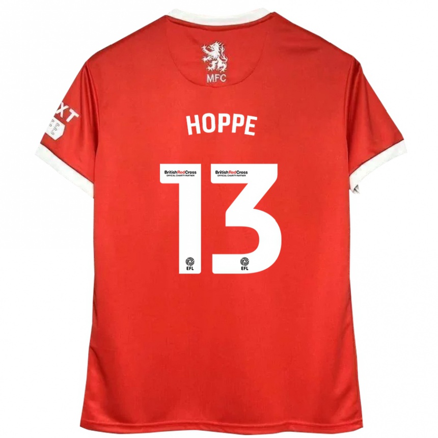 Niño Fútbol Camiseta Matthew Hoppe #13 Rojo Blanco 1ª Equipación 2024/25 Argentina