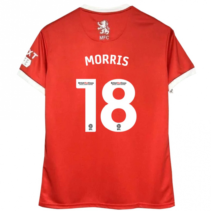 Niño Fútbol Camiseta Aidan Morris #18 Rojo Blanco 1ª Equipación 2024/25 Argentina