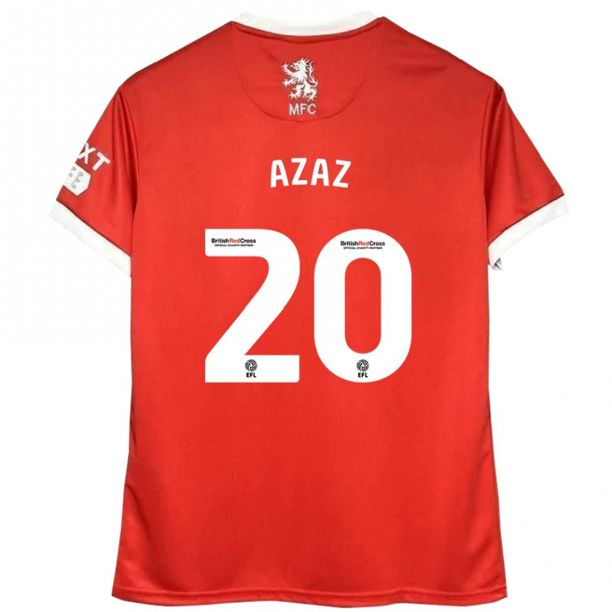 Niño Fútbol Camiseta Finn Azaz #20 Rojo Blanco 1ª Equipación 2024/25 Argentina