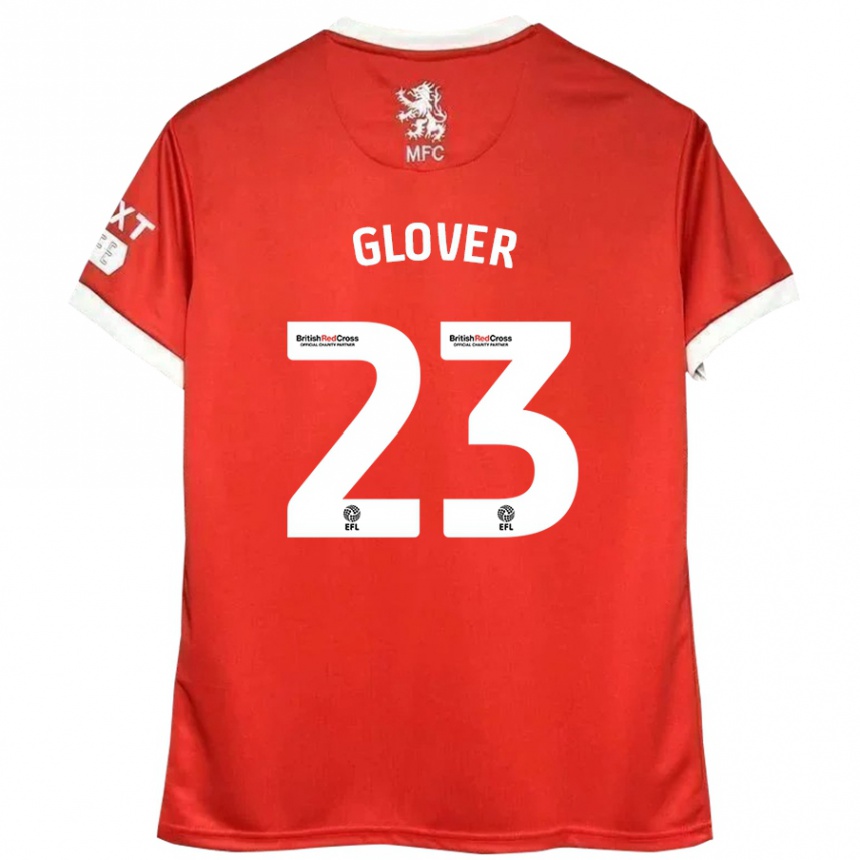 Niño Fútbol Camiseta Tom Glover #23 Rojo Blanco 1ª Equipación 2024/25 Argentina