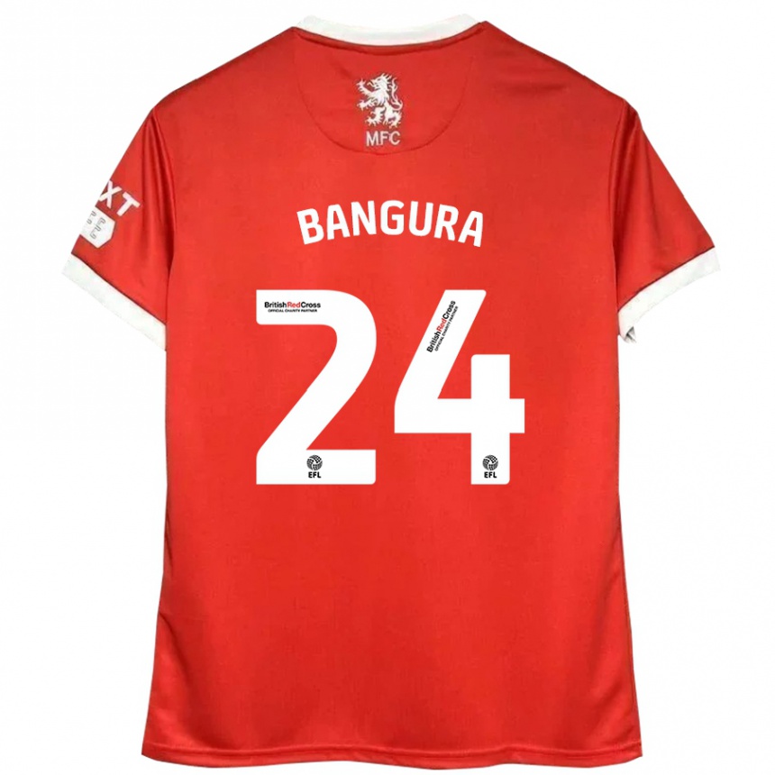 Niño Fútbol Camiseta Alex Bangura #24 Rojo Blanco 1ª Equipación 2024/25 Argentina