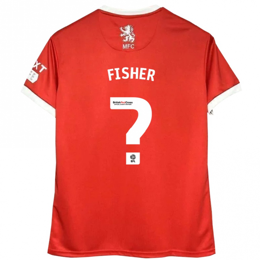 Niño Fútbol Camiseta Nathan Fisher #0 Rojo Blanco 1ª Equipación 2024/25 Argentina