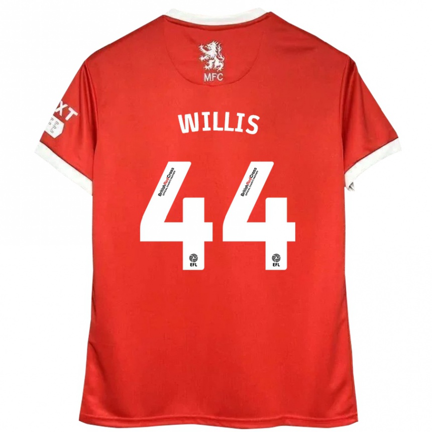 Niño Fútbol Camiseta Pharrell Willis #44 Rojo Blanco 1ª Equipación 2024/25 Argentina