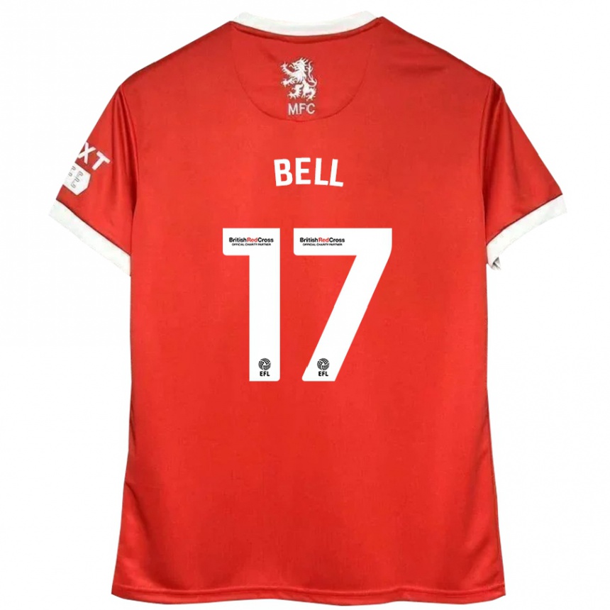 Niño Fútbol Camiseta Millie Bell #17 Rojo Blanco 1ª Equipación 2024/25 Argentina