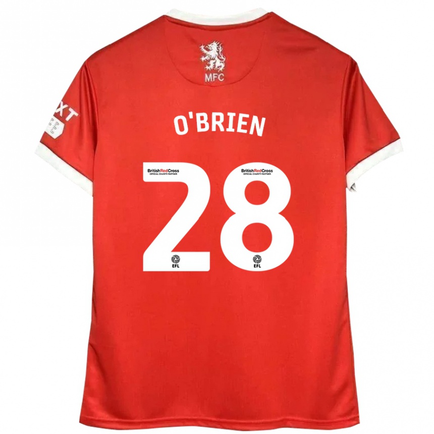 Niño Fútbol Camiseta Lewis O'brien #28 Rojo Blanco 1ª Equipación 2024/25 Argentina