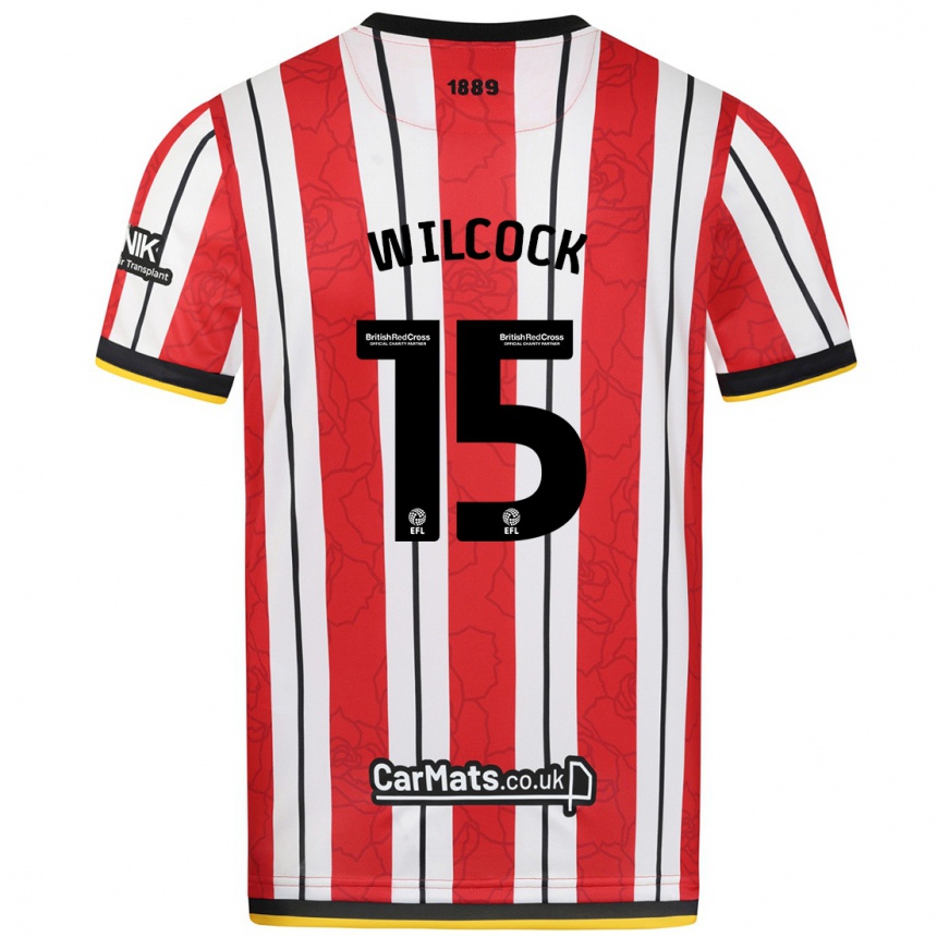 Niño Fútbol Camiseta Tamara Wilcock #15 Rojo Blanco Rayas 1ª Equipación 2024/25 Argentina